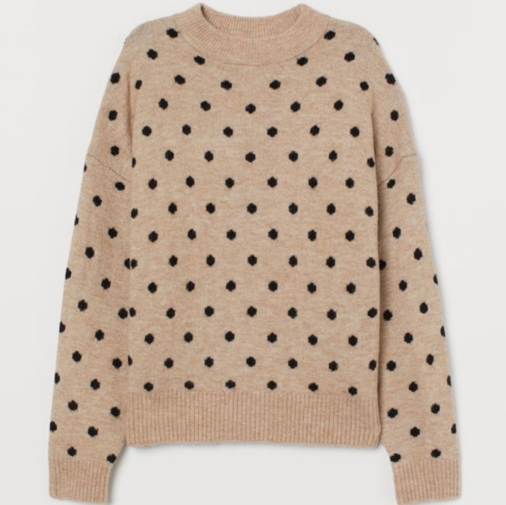 H&M Boxy Fit Spotted Polka Dot Sweater - Picture 5 of 15